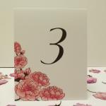 Cherry Blossom Table Card Numbers, Wedding Table..